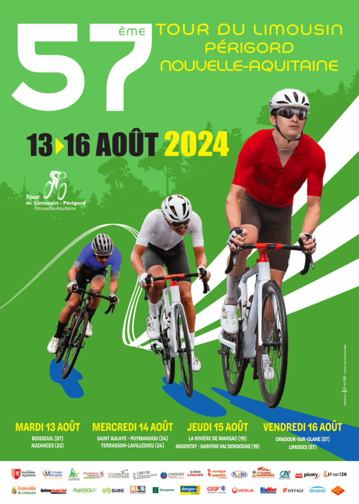 Affiche officielle du Tour du Limousin-Périgord - Nouvelle Aquitaine 2024